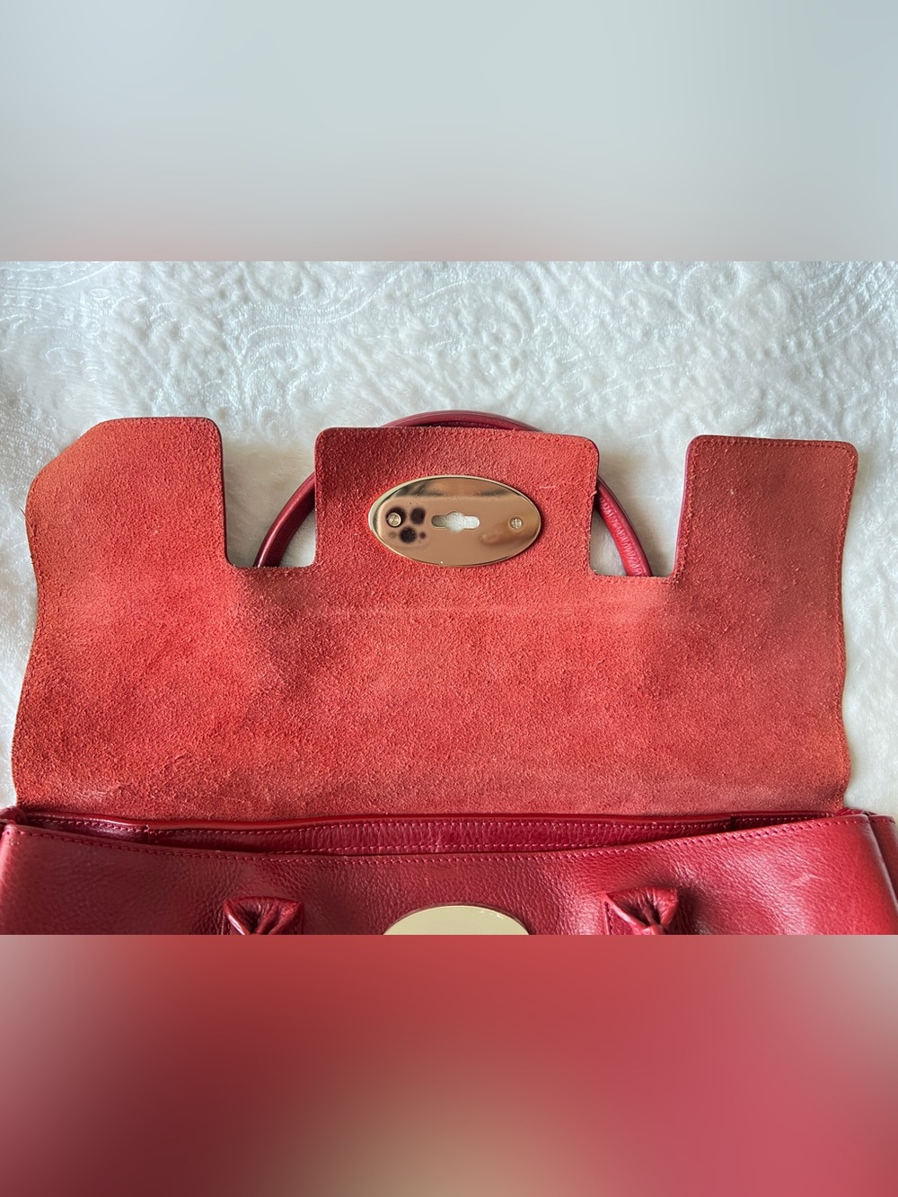 Mulberry Baywater Satchel in Poppy Red - Picture 8 of 13
